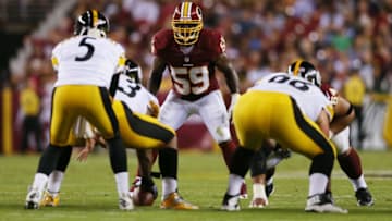 LANDOVER, MD - AUGUST 19: Inside linebacker London Fletcher