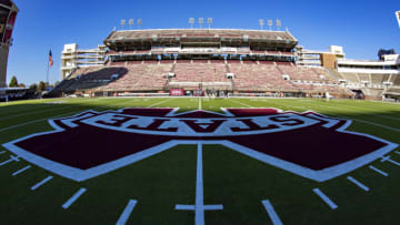 FAYETTEVILLE, AR - NOVEMBER 9: View of Davis Wade Stadium before a game between the Mississippi State Bulldogs and the Alabama Crimson Tide at Davis Wade Stadium on November 16, 2019 in Starkville, Mississippi. The Crimson Tide defeated the Bulldogs 38-7. (Photo by Wesley Hitt/Getty Images)