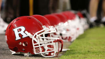UNITED STATES - SEPTEMBER 29: College Football: View of Rutgers helmet, equipment on sidelines during before game vs South Florida, Tampa, FL 9/29/2006 (Photo by Bob Rosato/Sports Illustrated/Getty Images) (SetNumber: X76724 TK1 R4)