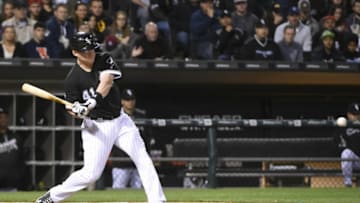 CHICAGO, IL - MAY 19: Jerry Sands #41 of the Chicago White Sox hits a single against the Houston Astros during the seventh inning on May 19, 2016 at U. S. Cellular Field in Chicago, Illinois. (Photo by David Banks/Getty Images)