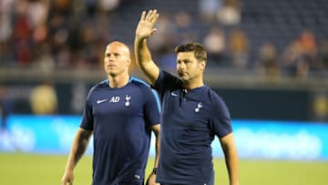 ORLANDO, FL - JULY 22: Tottenham Hotspur manager Mauricio Pochettino waves to the crowd afterthe International Champions Cup 2017 match between Paris Saint-Germain and Tottenham Hotspur at Camping World Stadium on July 22, 2017 in Orlando, Florida. (Photo by Alex Menendez/Getty Images)