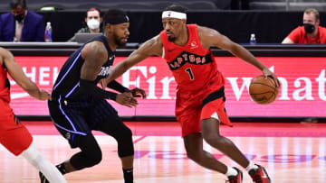 TAMPA, FLORIDA - APRIL 16: Paul Watson #1 of the Toronto Raptors (Photo by Douglas P. DeFelice/Getty Images)