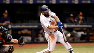 ST. PETERSBURG, FL - AUGUST 30: Mike Napoli (Photo by Jason Behnken / Getty Images)