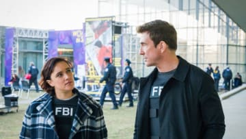 “Reaper” – Remy and the team investigate the homicides of two Army veterans in a murder spree connected to their time in Afghanistan. Also, Hana receives surprising news about her birth mother, on the CBS Original series FBI: MOST WANTED, Tuesday, April 19 (10:00-11:00 PM, ET/PT) on the CBS Television Network, and available to stream live and on demand on Paramount+*.Pictured (L-R): Keisha Castle-Hughes as Special Agent Hana Gibson and Dylan McDermott as Supervisory Special Agent Remy Scott. Photo: Mark Schäfer/CBS ©2022 CBS Broadcasting, Inc. All Rights Reserved.