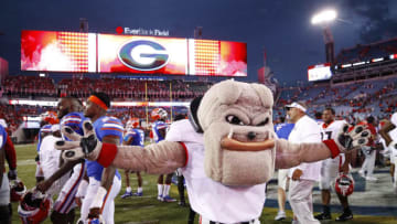 JACKSONVILLE, FL - OCTOBER 28: Georgia Bulldogs mascot (Photo by Joe Robbins/Getty Images)