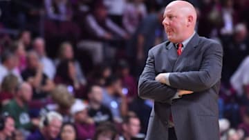 LAS VEGAS, NV - MARCH 09: Head coach Jim Hayford of the Seattle Redhawks looks on during his team's semifinal game of the Western Athletic Conference basketball tournament against the New Mexico State Aggies at the Orleans Arena on March 9, 2018 in Las Vegas, Nevada. New Mexico State won 84-79. (Photo by Sam Wasson/Getty Images)