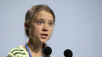 MADRID, SPAIN - DECEMBER 11: Swedish environment activist Greta Thunberg gives a speech at the plenary session during the COP25 Climate Conference on December 11, 2019 in Madrid, Spain. The COP25 conference brings together world leaders, climate activists, NGOs, indigenous people and others for two weeks in an effort to focus global policy makers on concrete steps for heading off a further rise in global temperatures. (Photo by Pablo Blazquez Dominguez/Getty Images)