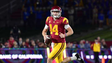 LOS ANGELES, CA - NOVEMBER 18: Sam Darnold (Photo by Harry How/Getty Images)