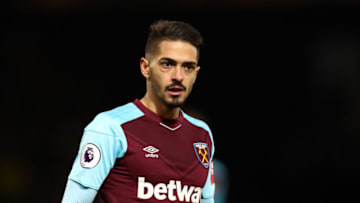 WATFORD, ENGLAND - NOVEMBER 19: Manuel Lanzini of West Ham United during the Premier League match between Watford and West Ham United at Vicarage Road on November 19, 2017 in Watford, England. (Photo by Catherine Ivill/Getty Images)
