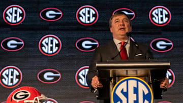 Georgia Bulldogs head coach Kirby Smart . Mandatory Credit: Vasha Hunt-USA TODAY Sports