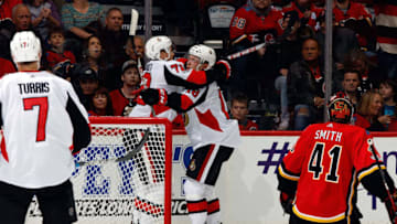 CALGARY, AB - OCTOBER 13: Thomas Chabot