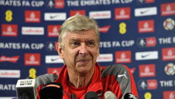 ST ALBANS, ENGLAND - MAY 24: Arsene Wenger the Arsenal Manager during his press conference at London Colney on May 24, 2017 in St Albans, England. (Photo by David Price/Arsenal FC via Getty Images)