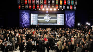 PITTSBURGH, PA - JUNE 23: A general view of the draft floor during day two of the 2012 NHL Entry Draft at Consol Energy Center on June 23, 2012 in Pittsburgh, Pennsylvania. (Photo by Justin K. Aller/Getty Images)