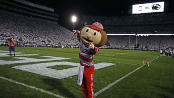 STATE COLLEGE, PA - SEPTEMBER 29: Brutus Buckeye in action against the Penn State Nittany Lions on September 29, 2018 at Beaver Stadium in State College, Pennsylvania. (Photo by Justin K. Aller/Getty Images)