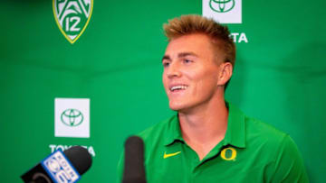 Former Auburn football QB Bo Nix offered an awkward explanation as to why he chose the Oregon Ducks in the transfer portal Mandatory Credit: The Register Guard