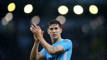 MANCHESTER, ENGLAND - OCTOBER 21: John Stones of Manchester City claps the fans after winning the Premier League match between Manchester City and Burnley at Etihad Stadium on October 21, 2017 in Manchester, England. (Photo by Alex Livesey/Getty Images)