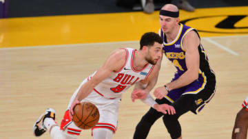 Alex Caruso, Zach LaVine, Chicago Bulls Mandatory Credit: Gary A. Vasquez-USA TODAY Sports