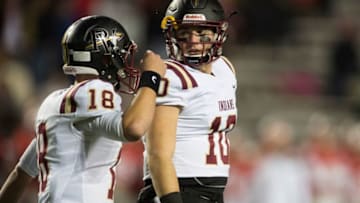 Auburn footballPinson Valley's Bo Nix (10) talks with teammate and brother Caleb Nix (18) during the Class 6A state championship at Jordan-Hare Stadium in Auburn, Ala., on Friday, Dec. 7, 2018. Pinson Valley defeated Saraland 26-17.