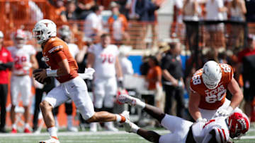 Derek Kerstetter, Hudson Card, Texas Football (Photo by Tim Warner/Getty Images)