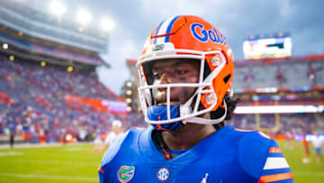 Sep 18, 2021; Gainesville, Florida, USA; Florida Gators quarterback Emory Jones (5) against the Alabama Crimson Tide at Ben Hill Griffin Stadium. Mandatory Credit: Mark J. Rebilas-USA TODAY Sports