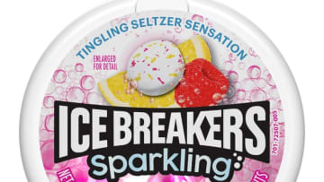 New Innovation from Ice Breakers brand: Raspberry Lemon Seltzer Sparkling Mint, photo provided by Hershey