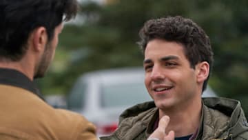 Coroner -- "Bridges" -- Image Number: COR108_1003r.jpg -- Pictured (L-R): Éric Bruneau as Liam Bouchard and Ehren Kassam as Ross -- Photo: © 2020 Muse Entertainment Enterprises, Inc.