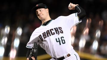 PHOENIX, AZ - SEPTEMBER 07: Patrick Corbin #46 of the Arizona Diamondbacks delivers a pitch in the first inning of the MLB game against the Atlanta Braves at Chase Field on September 7, 2018 in Phoenix, Arizona. (Photo by Jennifer Stewart/Getty Images)