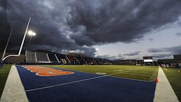 Nov 17, 2012; Las Vegas, NV, USA; A general view of Fertitta Field during the division III championship game between Mountain View and Pershing County at Bishop Gorman High. Pershing County won 56-6. Mandatory Credit: Josh Holmberg-USA TODAY Sports