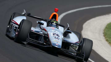 INDIANAPOLIS, IN - MAY 23: Kurt Busch, driver of the #26 Suretone Andretti Autosport Honda Dallara, drives during final practice on Carb Day for the 98th running of the Indianapolis 500 Mile Race on May 23, 2014 at Indianapolis Motor Speedway in Indianapolis, Indiana. (Photo by Chris Graythen/Getty Images)