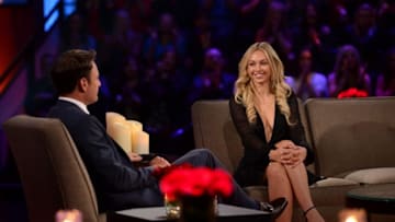 THE BACHELOR - "Episode 2111 - The Women Tell All" - Tempers flare and there are plenty of fireworks, as 19 of the most memorable women this season are back to confront Nick and tell their side of the story. There were highs and lows during Nick's unforgettable season - and then there was Corinne, the most controversial bachelorette of the group. The very self-confident Corinne, who has been the woman viewers and the other bachelorettes have loved to hate, returns to have her chance to defend herself. Rachel, the recently announced new Bachelorette, shares some insight into how she plans to handle her search for love. Danielle L. and Kristina attempt to get some closure to their sudden and heart-wrenching break-ups. Then, take a sneak peak at the dramatic season finale and Nick's final two women, on "The Bachelor: The Women Tell All," MONDAY, MARCH 6 (9:01-11:00 p.m. EST), on The ABC Television Network. (ABC/Michael Yada)CHRIS HARRISON, CORINNE