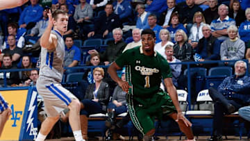 Jan 20, 2016; Colorado Springs, CO, USA; Colorado State Rams guard Antwan Scott (1) dribbles the ball against Air Force Falcons guard Zach Kocur (5) in the first half at Clune Arena. Mandatory Credit: Isaiah J. Downing-USA TODAY Sports
