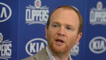 PLAYA VISTA, CA - JUNE 22: Clippers Executive Vice President of Basketball Operations Lawrence Frank talks about the 2017 draft at the Clippers training facility in Playa Vista on Thursday, June 22, 2017.(Photo by Scott Varley/Digital First Media/Torrance Daily Breeze via Getty Images)