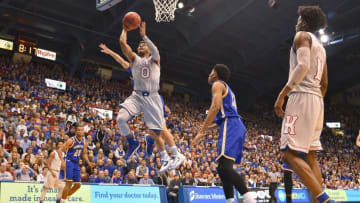 Kansas Jayhawks guard Frank Mason III (0) - Credit: Denny Medley-USA TODAY Sports