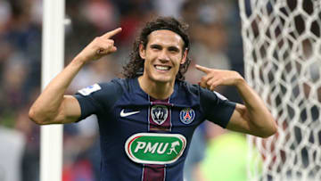 PARIS, FRANCE - MAY 21: Edinson Cavani of PSG celebrates his goal during the French Cup Final match between Paris Saint-Germain (PSG) and Olympique de Marseille (OM) at Stade de France on May 21, 2016 in Saint-Denis nearby Paris, France. (Photo by Jean Catuffe/Getty Images)