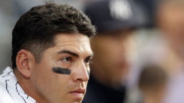 NEW YORK, NY - AUGUST 2: Jacoby Ellsbury #22 of the New York Yankees reacts in the dugout during an MLB baseball game against the Detroit Tigers on August 2, 2017 at Yankee Stadium in the Bronx borough of New York City. Tigers won 2-0. (Photo by Paul Bereswill/Getty Images)