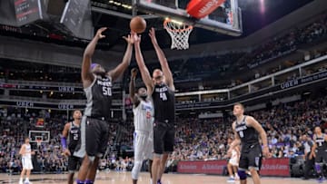 SACRAMENTO, CA - JANUARY 11: Zach Randolph #50 and Kosta Koufos #41 of the Sacramento Kings (Photo by Rocky Widner/NBAE via Getty Images)
