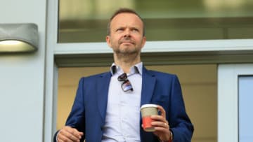 LEIGH, ENGLAND - AUGUST 25: Man Utd Chief Executive Ed Woodward looks on during the FA WSL Continental Tyres Cup match between Manchester United Women and Reading Women at Leigh Sports Village on August 25, 2018 in Leigh, England. (Photo by Simon Stacpoole/Offside/Getty Images)