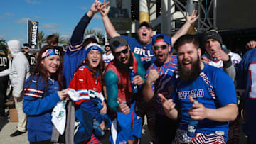 JACKSONVILLE, FL - JANUARY 07: Buffalo Bills fans are seen outside the stadium before the start of their AFC Wild Card playoff game against the Jacksonville Jaguars at EverBank Field on January 7, 2018 in Jacksonville, Florida. (Photo by Scott Halleran/Getty Images)