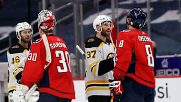 Ilya Samsonov, Alex Ovechkin, Washington Capitals (Photo by Rob Carr/Getty Images)