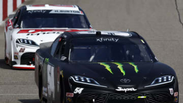 Ty Gibbs and Harrison Burton, Joe Gibbs Racing, NASCAR (Photo by Jared C. Tilton/Getty Images)