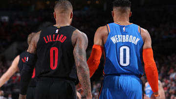 Russell Westbrook, OKC Thunder (Photo by Sam Forencich/NBAE via Getty Images)