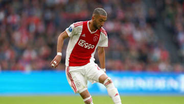 AMSTERDAM, NETHERLANDS - MAY 12: Hakim Ziyech of Ajax in action during the Dutch Eredivisie match between Ajax and Utrecht at Johan Cruyff Arena on May 12, 2019 in Amsterdam, Netherlands. (Photo by Dean Mouhtaropoulos/Getty Images)