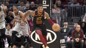 CLEVELAND, OHIO - MARCH 08: Alfonzo McKinnie #28 of the Cleveland Cavaliers drives down court during the second half against the San Antonio Spurs at Rocket Mortgage Fieldhouse on March 08, 2020 in Cleveland, Ohio. The Cavaliers defeated the Spurs 132-129. NOTE TO USER: User expressly acknowledges and agrees that, by downloading and/or using this photograph, user is consenting to the terms and conditions of the Getty Images License Agreement. (Photo by Jason Miller/Getty Images)