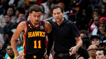 Atlanta Hawks, Trae Young, Quin Snyder. Mandatory Credit: Dale Zanine-USA TODAY Sports