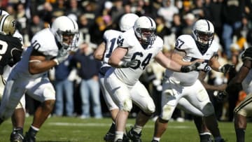 WEST LAFAYETTE, IN - OCTOBER 28: Rich Ohrnberger #64 of the Penn State Nittany Lions lines up to block against the Purdue Boilermakers at Ross-Ade Stadium on October 28, 2006 in West Lafayette, Indiana. Penn State won 12-0. (Photo by Joe Robbins/Getty Images)