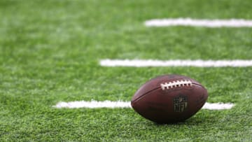 HOUSTON, TX - FEBRUARY 05: A ball its on the field prior to Super Bowl 51 between the New England Patriots and the Atlanta Falcons at NRG Stadium on February 5, 2017 in Houston, Texas. (Photo by Patrick Smith/Getty Images)