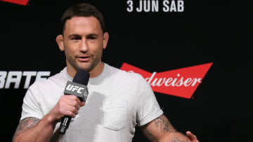 RIO DE JANEIRO, BRAZIL - JUNE 02: UFC featherweight contender and former lightweight champion Frankie Edgar interacts with fans during a Q