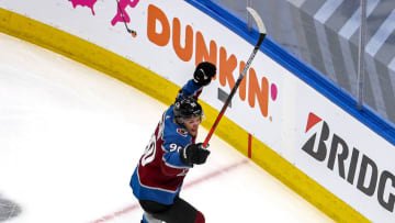 EDMONTON, ALBERTA - SEPTEMBER 04: Vladislav Namestnikov #90 of the Colorado Avalanche celebrates after scoring a goal against the Dallas Stars during the third period in Game Seven of the Western Conference Second Round during the 2020 NHL Stanley Cup Playoffs at Rogers Place on September 04, 2020 in Edmonton, Alberta, Canada. (Photo by Bruce Bennett/Getty Images)