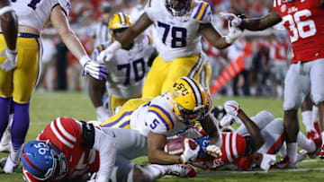 OXFORD, MS - OCTOBER 21: Derrius Guice