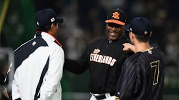 TOKYO, JAPAN - MARCH 12: Manager Hensley Meulens